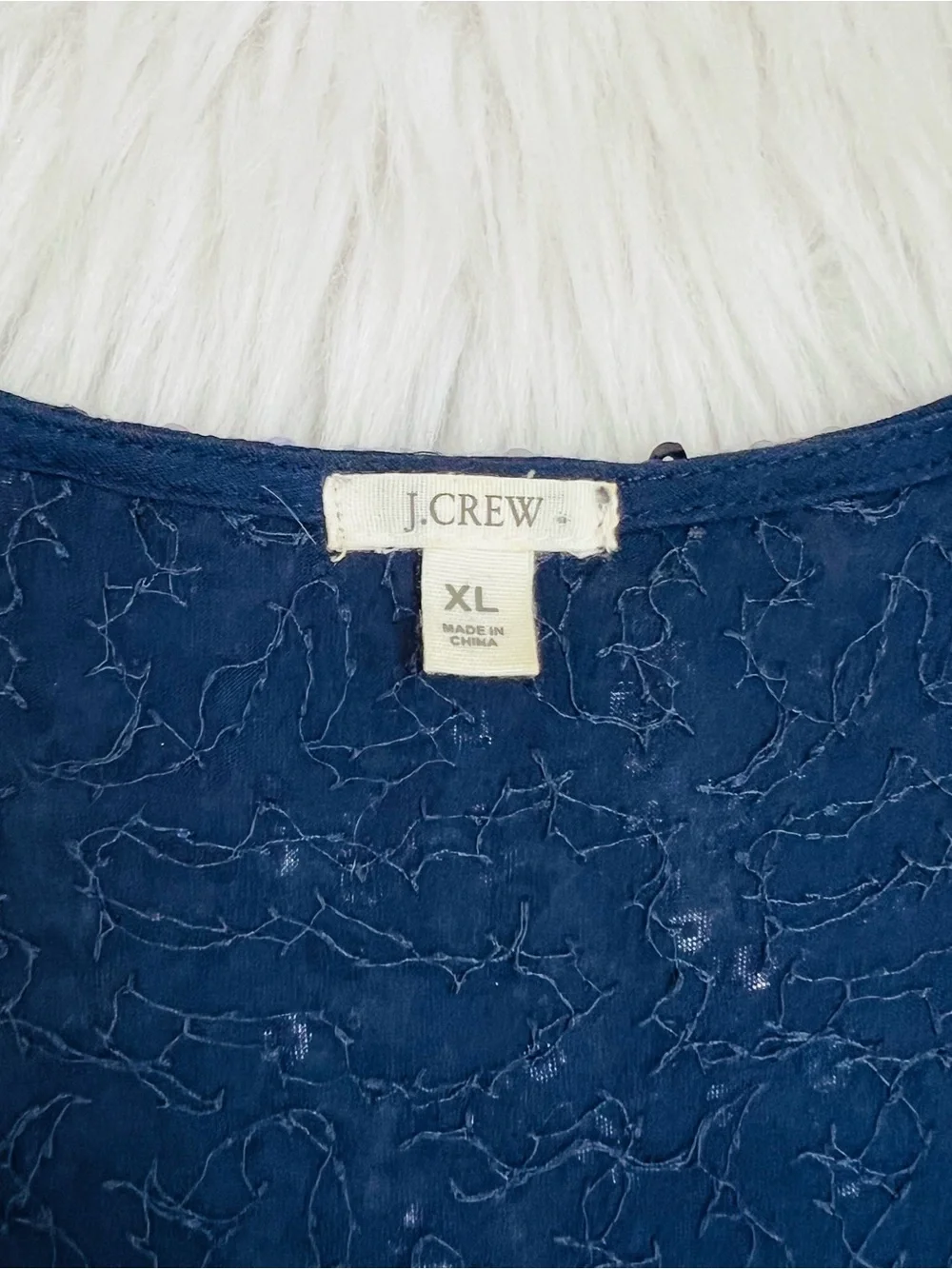 NWOT J Crew Navy Sequin Nautical Anchor Sleeveless Tank Top Sz XL